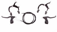 Тормоз велосипеда U-brake   (черные) (комплект, перед + зад) (mod:AV-LJ-10F)   VELL