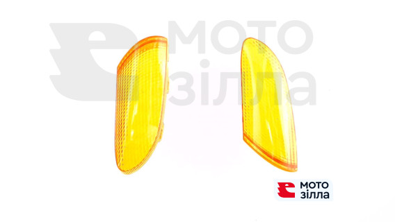 Скло поворотів перед (пара) Suzuki LETS 3 (жовте) PLT