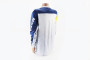 Футболка (Джерси) для мужчин M - (Polyester 100%), длинные рукава, свободный крой, бело-синяя, НЕ оригинал, тип 2