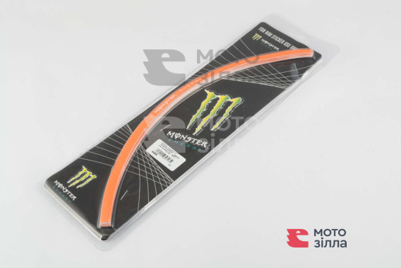 Наклейка на колесо 17 MONSTER ENERGY (червона, світловідбиваючі) GJCT