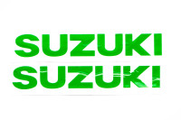 Наклейка букви SUZUKI (19х5см, 2шт, зелений) (# HCT10001)