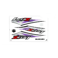 Набор наклеек SUZUKI LETS NEW (5)-фиолетовый + красный