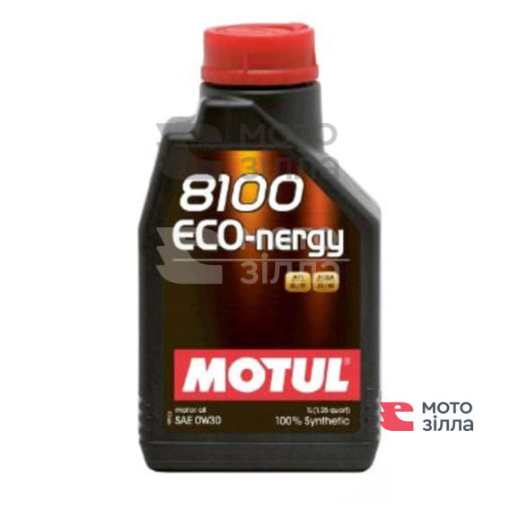 Олива моторна синтетична автомобільна 1л (0W-30, 8100 ECO-NERG) MOTUL (#102793)