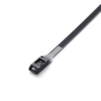 Стяжка кабельна з низьким профілем замка 8x400 чорна (100шт) APRO