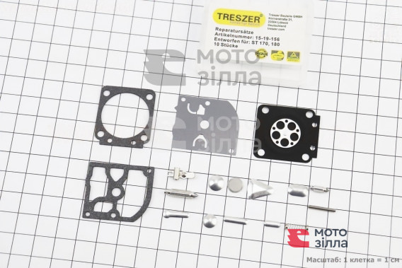 Ремонтний комплект карбюратора MS-170, MS-180, 17 деталей