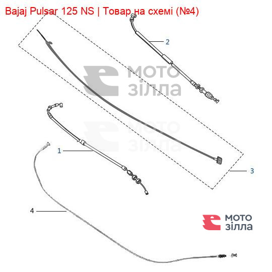 Трос системы CBS Bajaj Pulsar JD131820