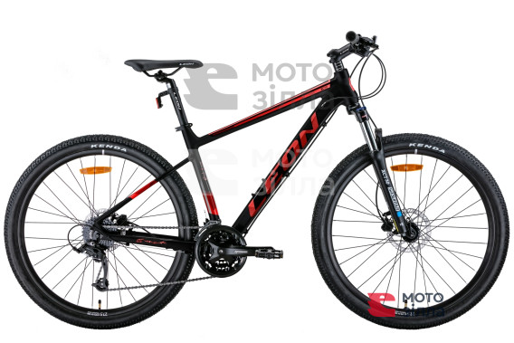 Велосипед 27.5" Leon XC-80 AM Hydraulic lock out HDD 2022 (чорний з червоним (м))