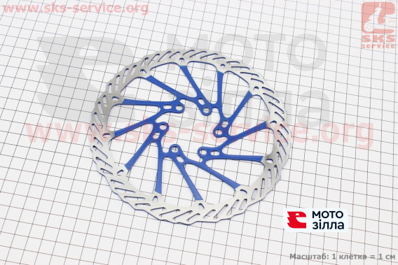 Тормозной диск 160мм, под 6 болтов, синий BD-09 Standart 406447