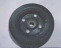 Колесо для тачок і платформ (лита гума) (180 /50- 100mm, під вісь 20mm) (1 підшипник, 4 болта) MRHD