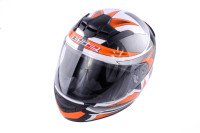 Шлем-интеграл   (mod:FF352) (size:XXL, черно-оранжевый, ROOKIE GAMMA)   LS-2