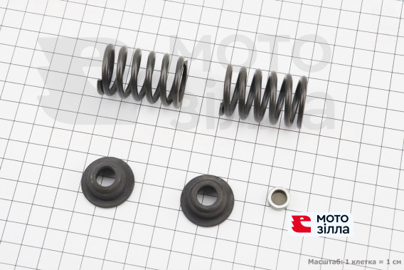 Клапанний механізм к-кт 5шт 186F/188F/190F/192F (пружина-2шт + компенсатор клапана-1шт + тарілка клапана-2шт)