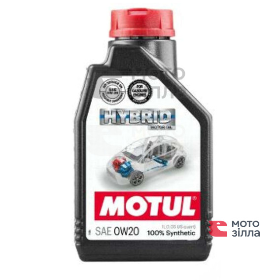 Масло моторное синтетическое 4T, 1л (0W-20, HYBRID, API SN - GF-5) MOTUL (#107141)