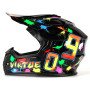 Шлем MD-911 черный с цветной графикой S - VIRTUE