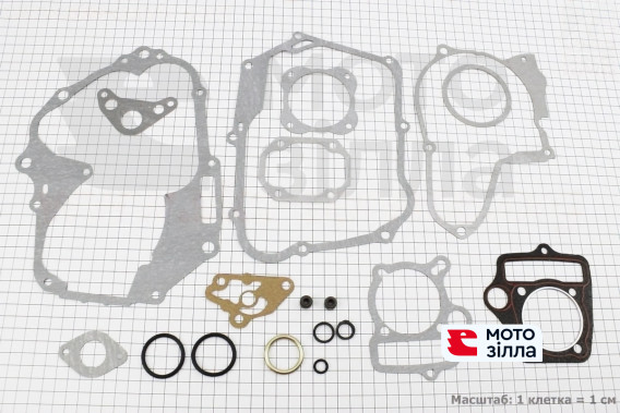 Прокладки двигателя JH-125cc-52,4мм, к-кт 19 деталей