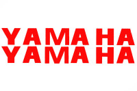 Наклейка   буквы   YAMAHA   (19х5см, 2шт, красные)   (#HCT10005)