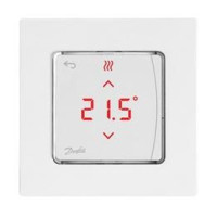 Терморегулятор електронний, дротовий, вбудований, Danfoss Icon Display, +5...35 °C, 230В, білий