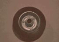 Колесо для тачек и платформ (литая резина)   (100/30- 50mm, игольчатый подшипник)   MRHD
