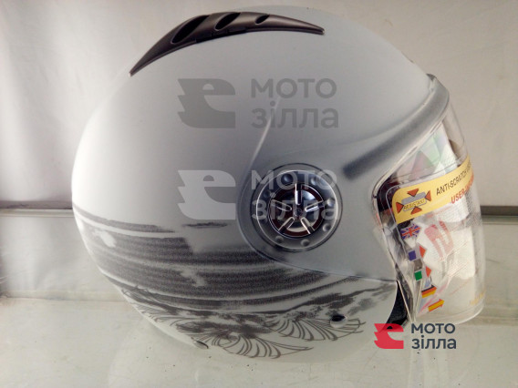 Шлем открытый   (mod:545) (size:XL, белый матовый, солнцезащитные очки)   LS2