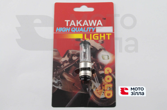 Лампа P15D-25-1 (1 вус) 12V 35W / 35W (біла) (блістер) (B-head) TAKAWA (mod: A)