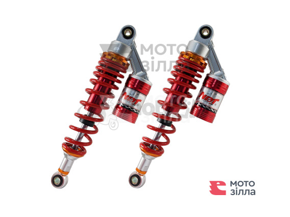 Амортизатори задні Delta/JAWA/SONIK/Мінськ з підкачкою (L=325mm, D1=12mm/D2=10mm, червоні)