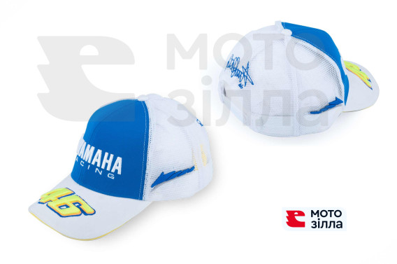 Бейсболка YMH AND 46 VALENTINO ROSSI (біло-синя, сітка)