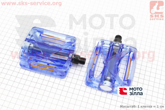 Педалі MTB 9/16" (110x86x29mm) полікарбонатні, сині HC-JD185