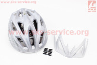 Шлем велосипедный L (59-65 см) съемный козырек, 18 вент. отверстия, системы регулировки по размеру Divider и Run System SRS, серый матовый SBH-5900 SPELLI 408040