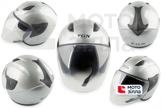 Шлем открытый   (mod:601) (size:L, серый)   FGN