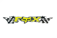 Наклейка логотип FOX (24x5см, жовта) (# 3267)