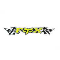 Наклейка логотип FOX (24x5см, жовта) (3267)
