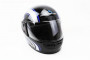 Шлем закрытый HF-101 S- ЧЕРНЫЙ с сине-серым рисунком Q233-BL