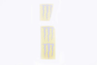 Наклейка   логотип   MONSTER ENERGY   (5x6см, 3шт, серебристая)   (#HTC10103)