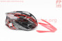Шлем велосипедный L (59-65 см) съемный козырек, 18 вент. отверстия, системы регулировки по размеру Divider и Run System SRS, черно-красный SBH-5900 SPELLI 408042