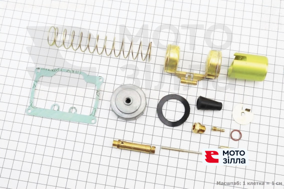Ремонтный комплект карбюратора 2401, 12 деталей+поплавок "PACCO"