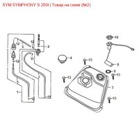 Топливный фильтр в сборе SYM SYMPHONY 16950-M9Q-0001