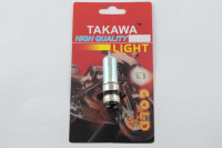 Лампа P15D-25-1 (1 вус) 12V 35W / 35W (хамелеон рожева) (блістер) TAKAWA (mod: A)