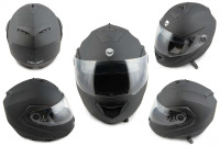 Шлем трансформер   (mod:FL258) (size:XL, черный матовый)   HELMO