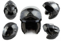 Шлем трансформер   (mod:FL258) (size:XL, черный)   HELMO