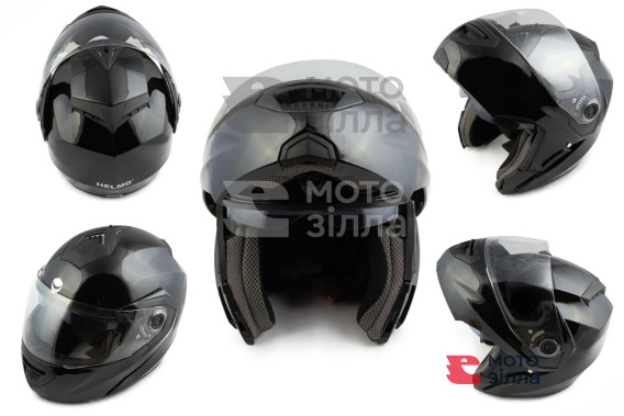 Шлем трансформер   (mod:FL258) (size:XL, черный)   HELMO