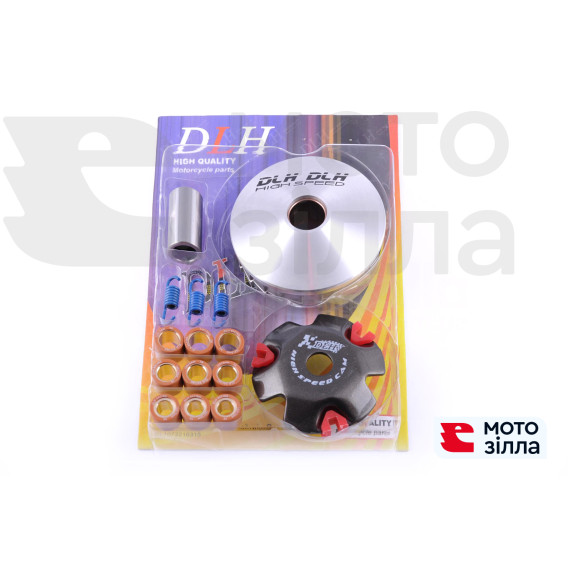 Вариатор передний (тюнинг)   Honda DIO AF27   (ролики латунь 9шт, палец, пр. сцепления)   DLH