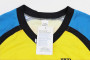 Футболка (Джерсі) для чоловіків L - (Polyester 80% / Spandex 20%), короткі рукави, вільний крій, жовто-синьо-чорна, НЕ оригінал