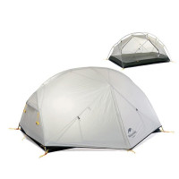 Палатка сверхлегкая двухместная с футпринтом Naturehike Mongar NH17T007-M, 20D, серый
