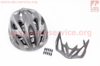 Шлем велосипедный L (59-65 см) съемный козырек, 18 вент. отверстия, системы регулировки по размеру Divider и Run System SRS, черный матовый SBH-5900 SPELLI