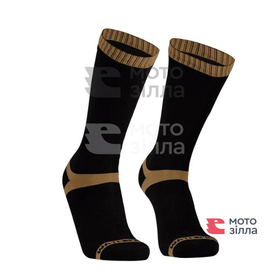 Носки водонепроницаемые Dexshell Hytherm Pro Socks, размер М, черные с коричневой полосой