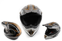 Шлем кроссовый   (mod:B-600) (size:ХL, черный)   BEON
