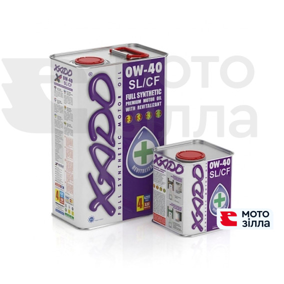 Олива моторна синтетична 0W40 SL/CF XADO 4Т ж.б. 1л