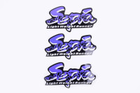 Наклейки (набір) Suzuki SEPIA (15х6см, 3шт, сині) (# 1220AB)