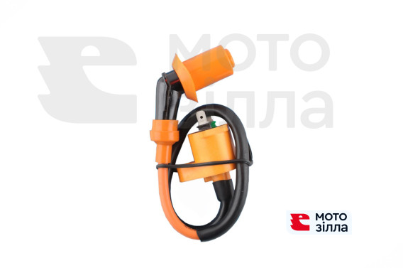 Катушка зажигания (тюнинг)   4T GY6 50-150, Honda DIO   (оранжевая, +насвечник)   EVO