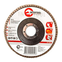 Диск шлифовальный лепестковый 125x22 мм, зерно K40 INTERTOOL