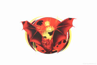Наклейка Bat (Розмір: 110-80mm, червона)